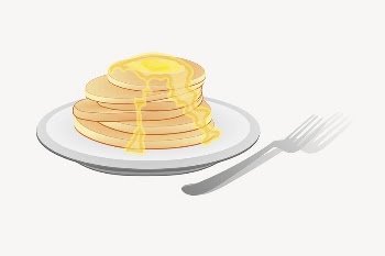 Pancakes clipart, breakfast food illustration | Free Vector - rawpixel