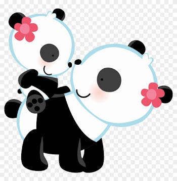 Panda Bear Love Wall Art Mural Decal For Baby Girl - Mom And Baby Panda Clip Art
