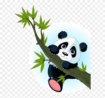 Panda On Tree Shower Curtain