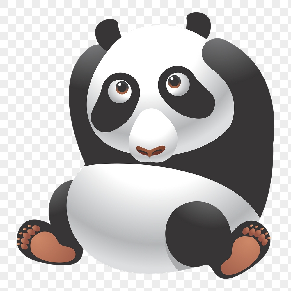 Panda png sticker, cute animal | Free PNG - rawpixel
