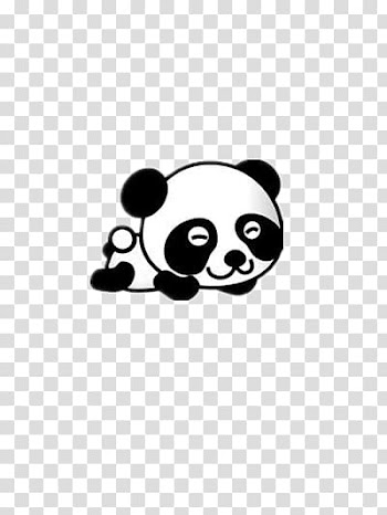 Panda transparent background PNG clipart