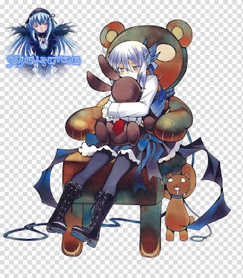 Pandora Hearts Render , blue haired female anime character transparent background PNG clipart