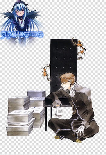 Pandora Hearts Render , man in black dress shirt transparent background PNG clipart