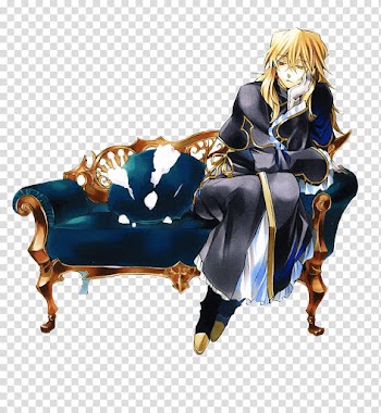 Pandora hearts , yellow-haired male anime character transparent background PNG clipart