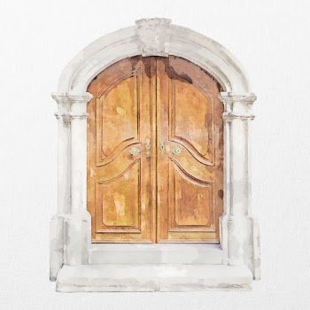 Panel window clipart, watercolor exterior | Free Photo Illustration - rawpixel