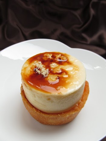 Panna Cotta on Ceramic Plate