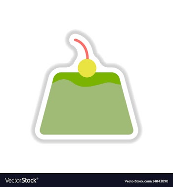Panna cotta sticker vector image