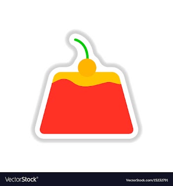 Panna cotta sticker vector image