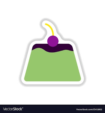 Panna cotta sticker vector image