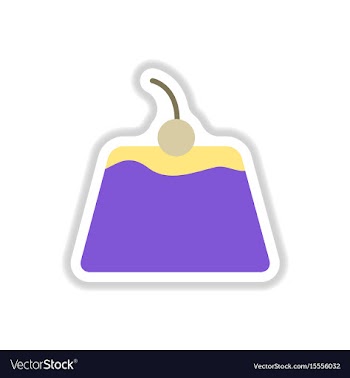 Panna cotta sticker vector image