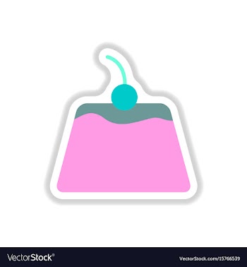Panna cotta sticker vector image