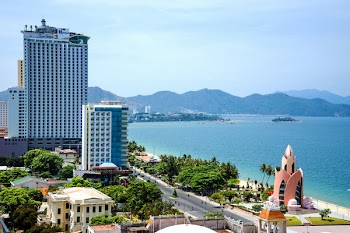 panorama of the city Nha Trang and the city beach - a favorite place...