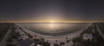 Panoramic Photography of Beach during Golden Hour