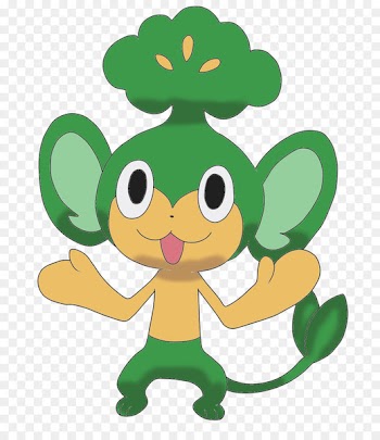 Pansage, Grass, Snivy, Green, Cartoon PNG