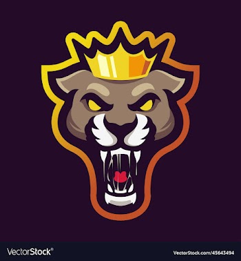 panther head mascot logo template