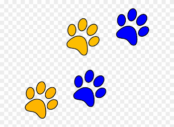 Panther Paw Print Clip Art Free Bluegold Paw Print - Blue And Gold ...