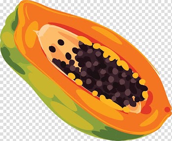 Papaya fruit, Fruit Papaya , Yellow hand painted papaya transparent background PNG clipart