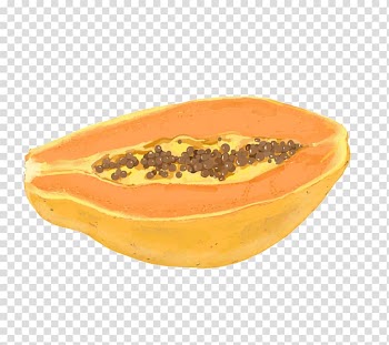 Papaya Fruit, Papaya painted transparent background PNG clipart