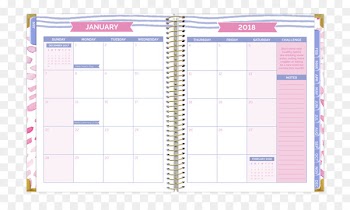Paper 0 bloom daily planners August - 2018 feather calendar 
