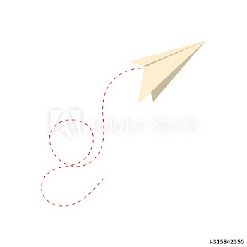 paper airplane flying icon