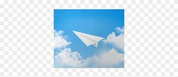 Paper Airplane In The Sky With Clouds - Vector Graphics