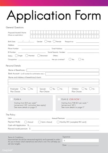 Paper application form contract | Free stock vector - 397172