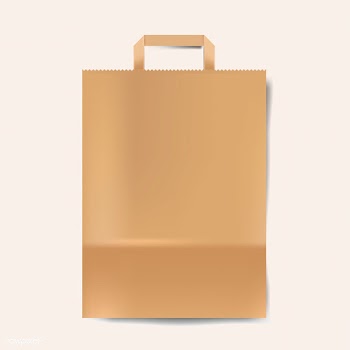 Paper bag mockup isolated vector | Free stock vector - 519086