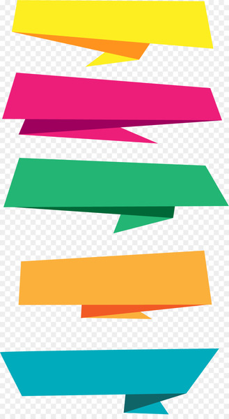 Paper Banner Clip art - Vector hand drawn origami labels 