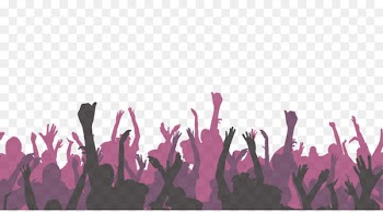 Paper Banner Poster Bar Wallpaper - Carnival crowd silhouette 