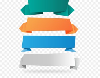 Paper Banner Ribbon - 4 paper ribbon banner vector material 