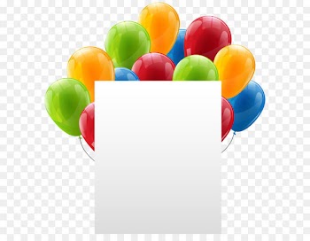 Paper Birthday Balloon Clip art - Paper Sheet with Balloons Transparent PNG Clip Art 