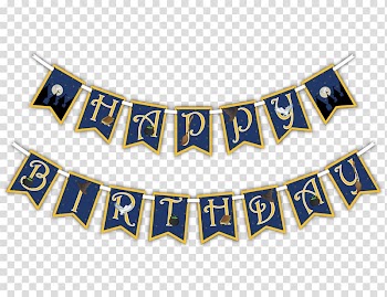 Paper Birthday Banner Bunting Balloon, Birthday transparent background PNG clipart