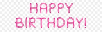 Paper Birthday Scrapbooking - Happy Birthday with Pink Balloons Transparent Clipart 