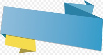 Paper Blue - Blue origami ribbon title box 