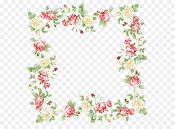 Paper Border Flowers Clip art - Rose Border 