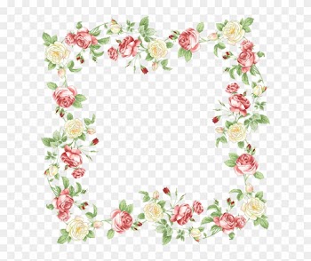 Paper Border Flowers Clip Art - Transparent Background Flower Border