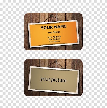 Paper Business card Flyer, Textured wood frame elements transparent background PNG clipart