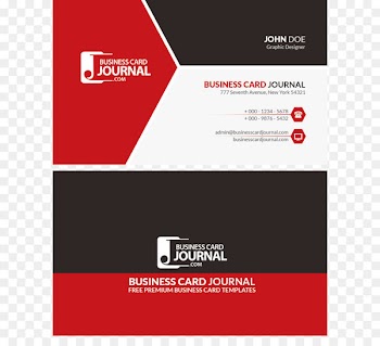 Paper Business card Red Advertising - business card 