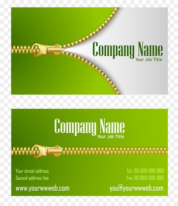 Paper Business card Visiting card - Zipper pattern business card design 