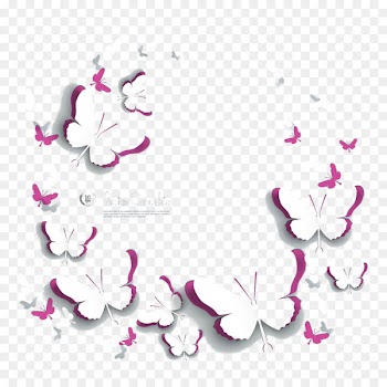 Paper Butterfly Poster Illustration - Creative pull the paper butterfly 