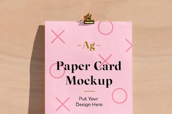 Paper Card PSD Mockup -ag- paper card mockup put your design here 