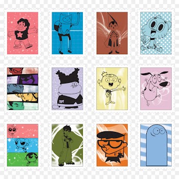 Paper Cartoon Postage Stamps Drawing Red vs. Blue - others 