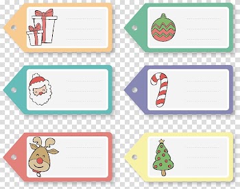Paper Christmas gift Label, Notes material transparent background PNG clipart