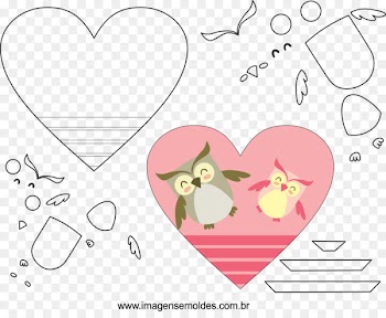 Paper Clip art Drawing Illustration Heart - molde de coracao 