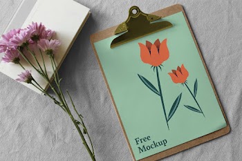 Paper Clipboard Mockup free mockup 