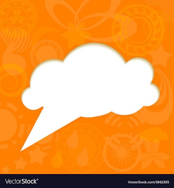 Paper cloud on funky background vector image