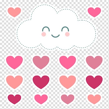 Paper Cloud Rain Love Heart, Cloud transparent background PNG clipart