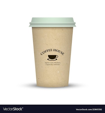 Paper coffee cup icon vector image