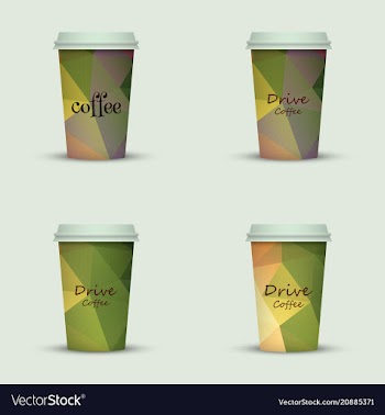 Paper coffee cup icon vector image