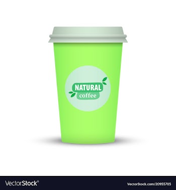 Paper coffee cup icon vector image